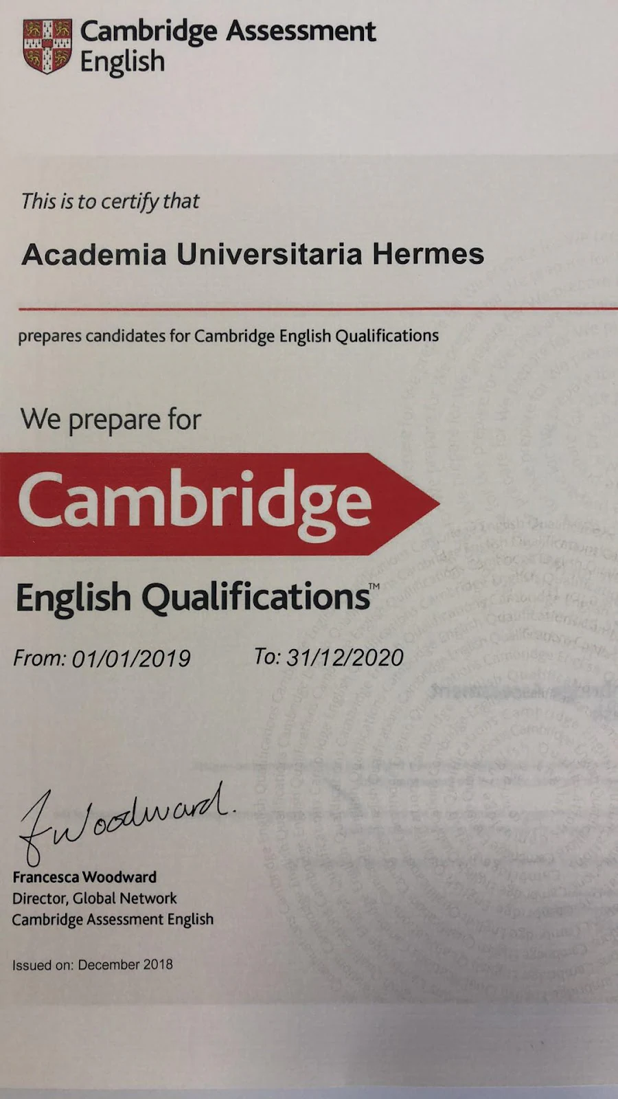 Academia Hermes Teatinos Cambridge