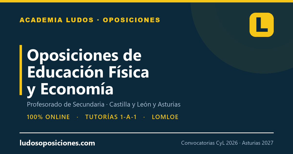 Academia Oposiciones Educación física y Economía / Ludos.